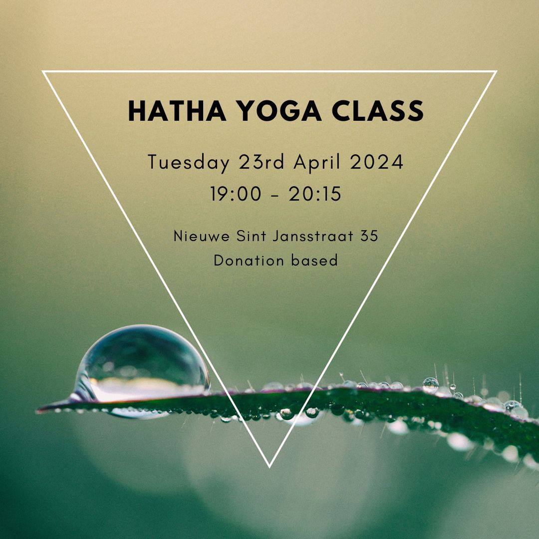 Yoga class Tuesday 23rd April, 19:00 Nieuwe Sint Jansstraat 35